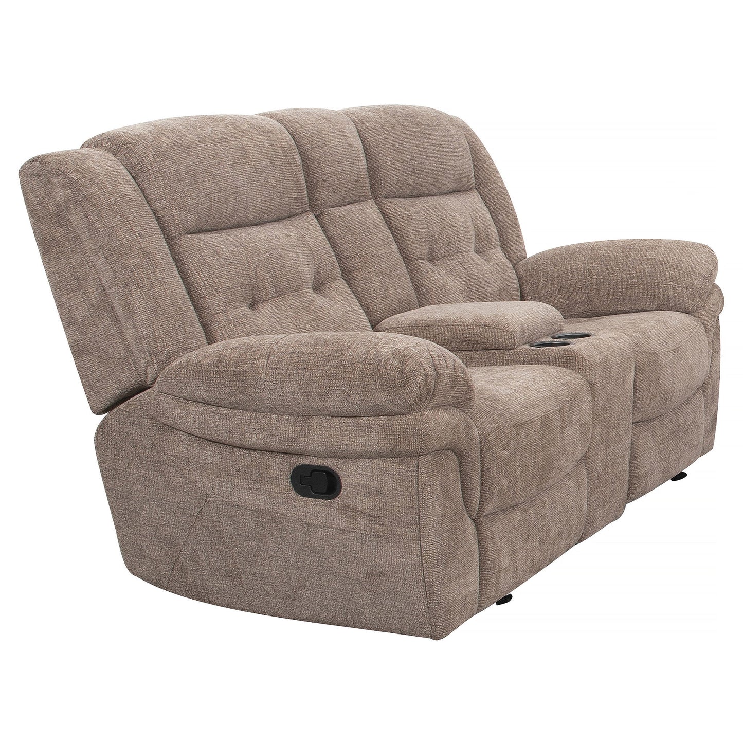 Sydney - Manual Recliner Console Loveseat - Brown