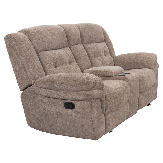 Sydney - Manual Recliner Console Loveseat - Brown