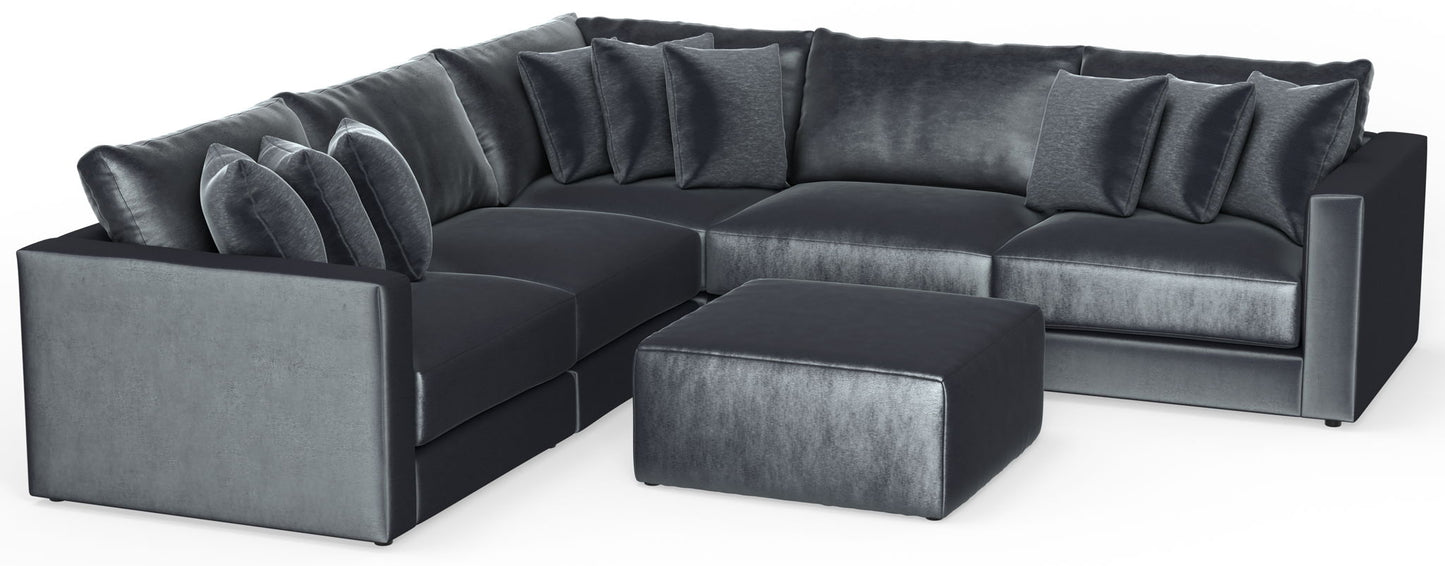 Remington - Modular Sofa And Cocktail Ottoman - Slate