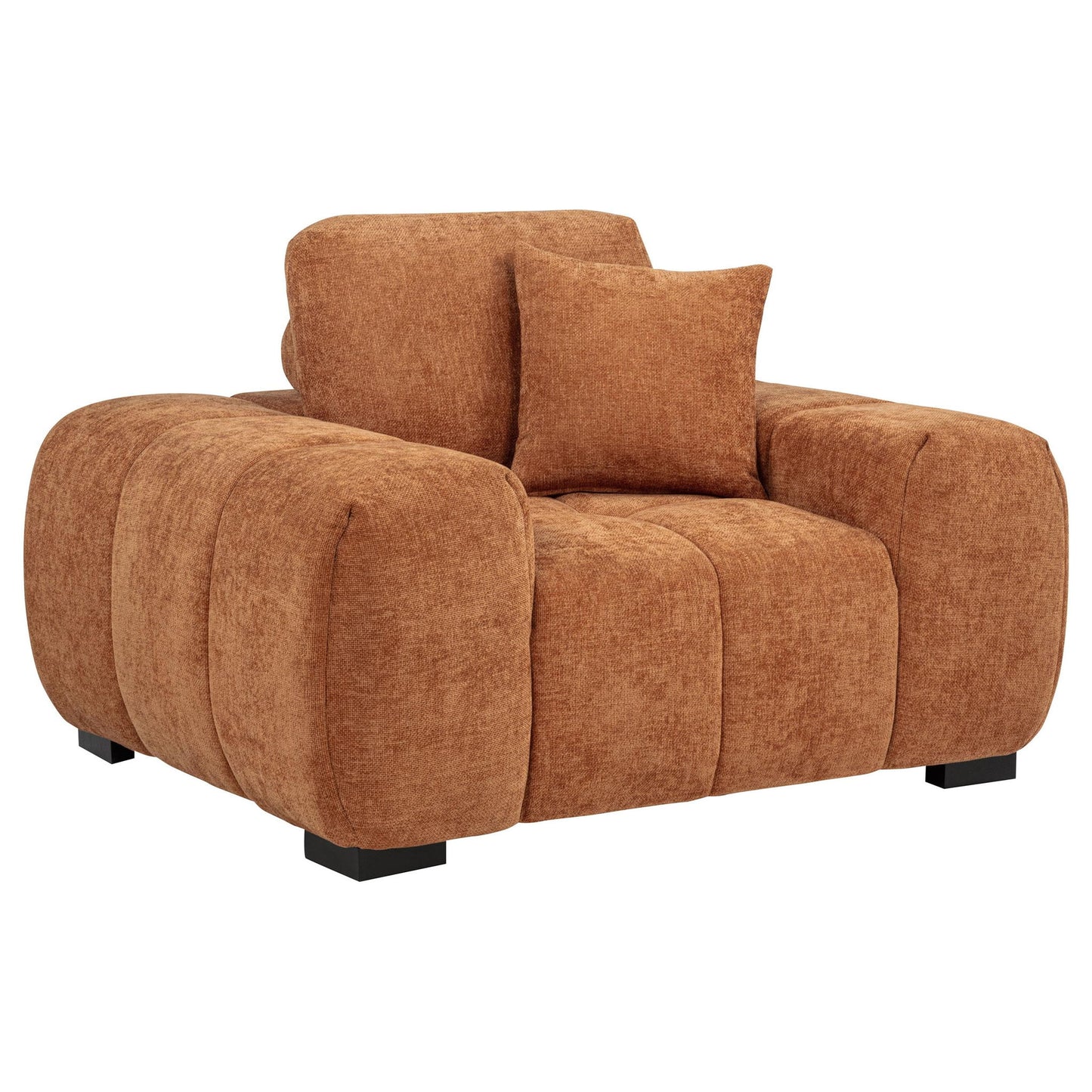 Octavia Upholstered Track Arm Accent Chair Orange