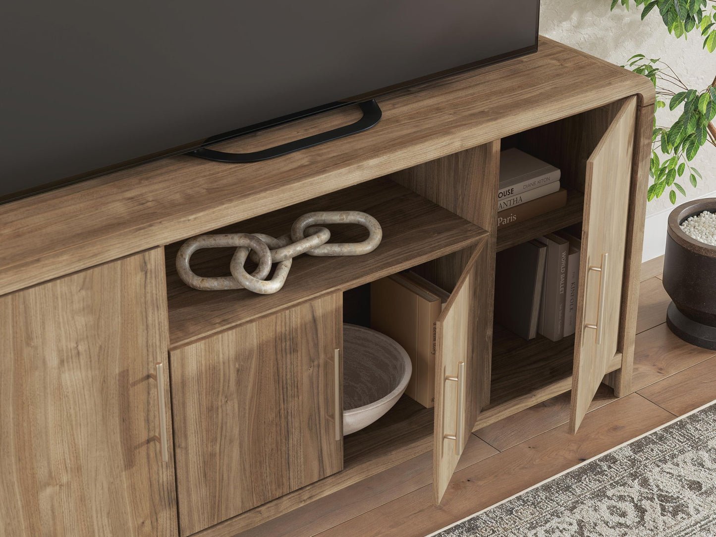 Dovander - Extra Large TV Stand - Brown
