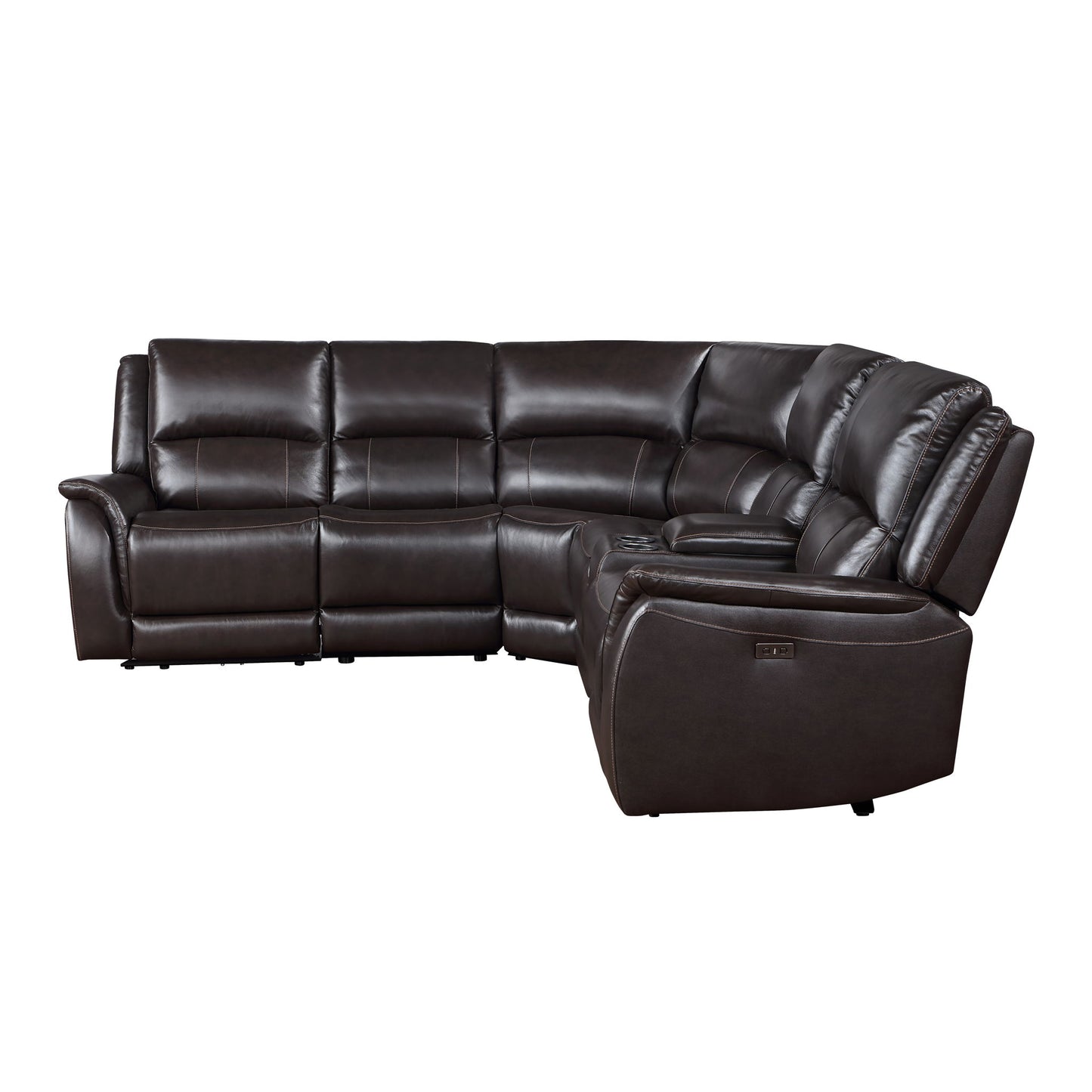 Alexandria - Leather Power Sectional