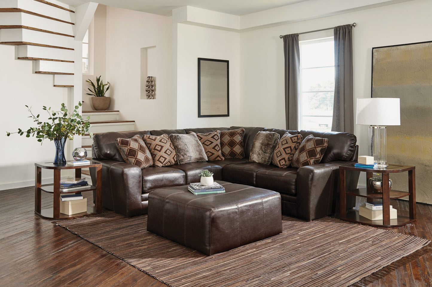 Denali - Italian Leather Match Sectional