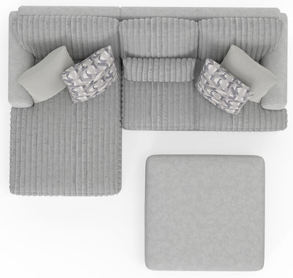 Titan - Sectional With Comfort Coil Seating, Cocktail Ottoman And Accent Pillows Included