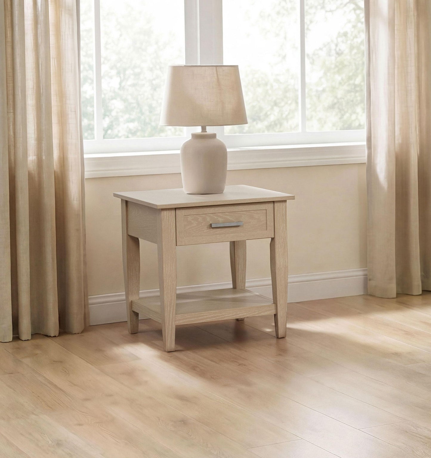 Lindenton 1-drawer Wood Occasional Side End Table Blonde