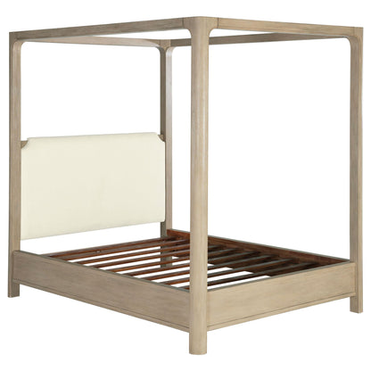 Solano 83-inch California King Canopy Bed Weathered Mango