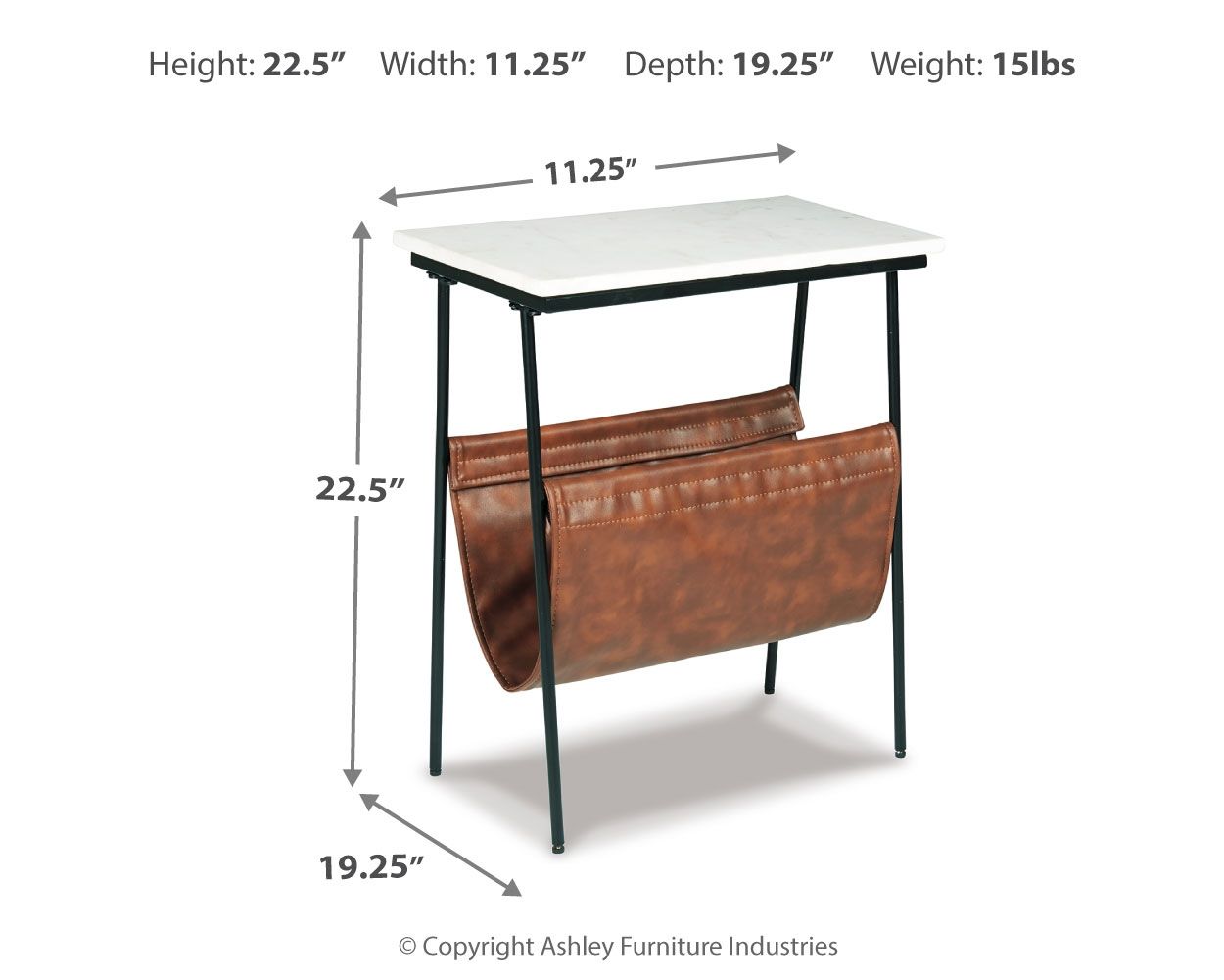 Etanbury - Accent Table - Brown / Black / White