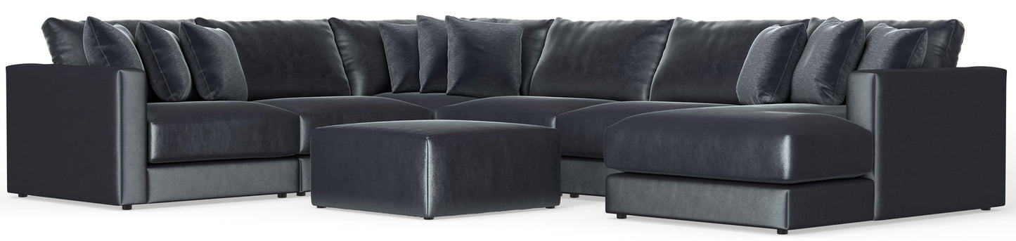 Remington - Modular Sofa And Cocktail Ottoman - Slate