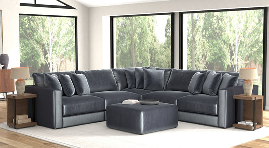 Remington - Modular Sofa And Cocktail Ottoman - Slate