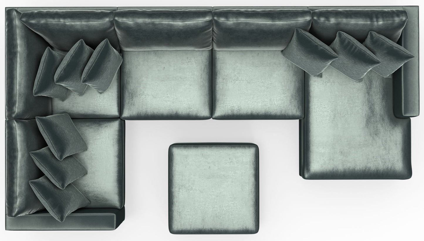 Remington - Modular Sofa And Cocktail Ottoman - Pine