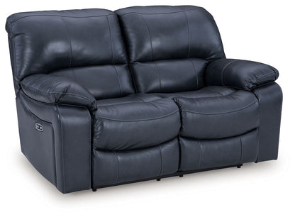 Leesworth - 3 Pc. - Power Reclining Sofa, Power Reclining Loveseat, Power Rocker Recliner - Ocean