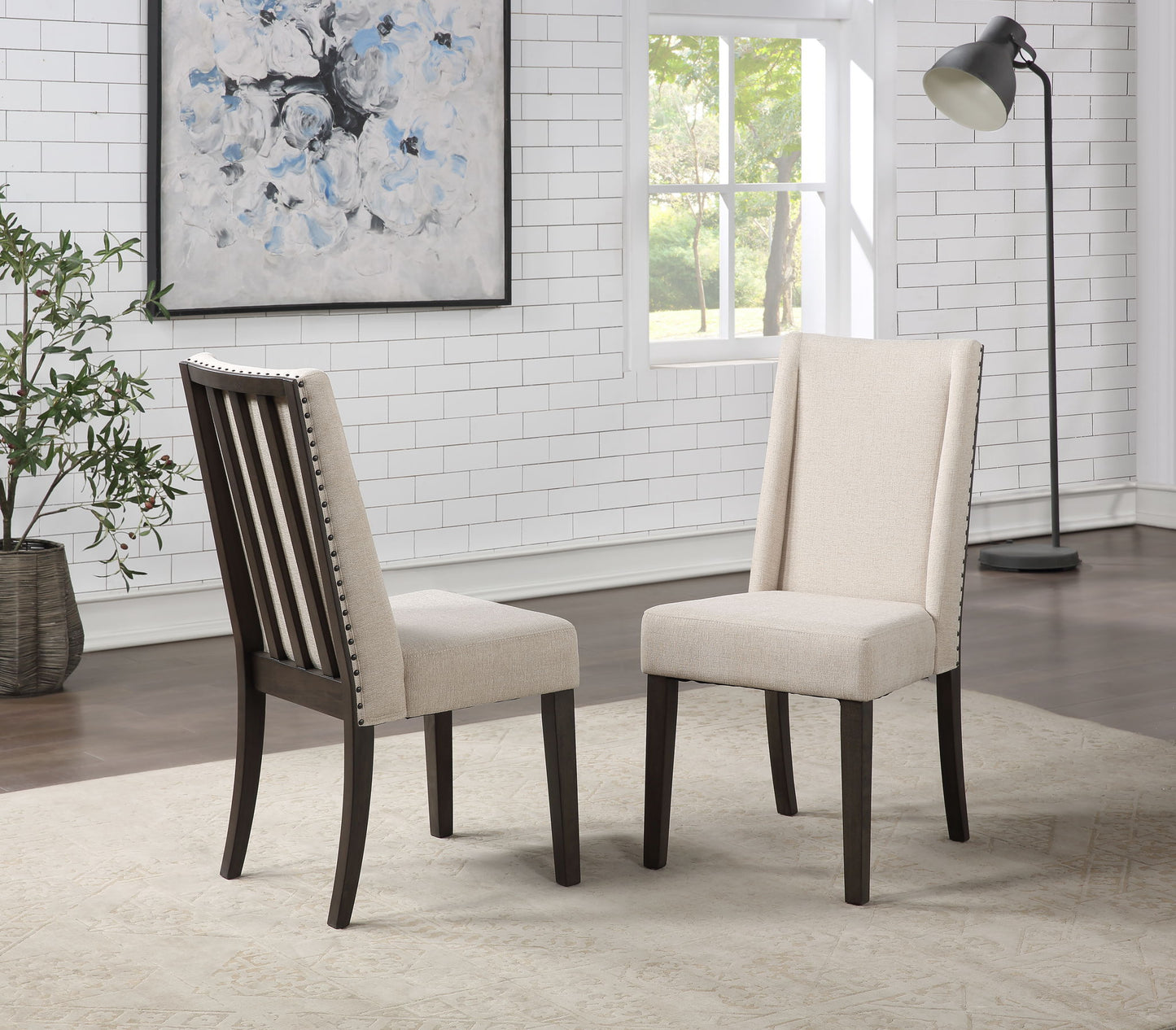 Napa - Upholstered Side Chair - Dark Brown