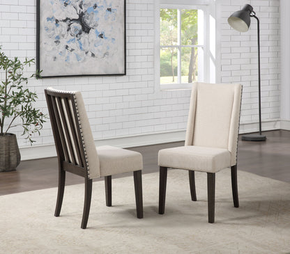 Napa - Upholstered Side Chair - Dark Brown