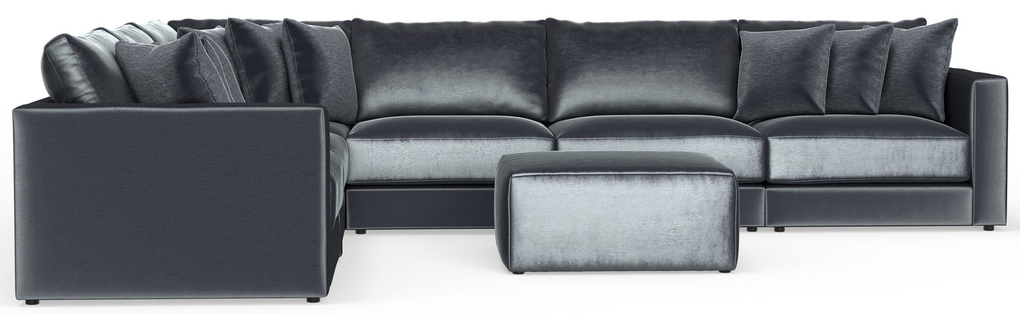 Remington - Modular Sofa And Cocktail Ottoman - Slate