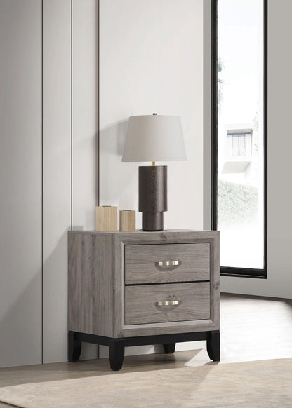Valen 2-drawer Nightstand Bedside Table Light Taupe