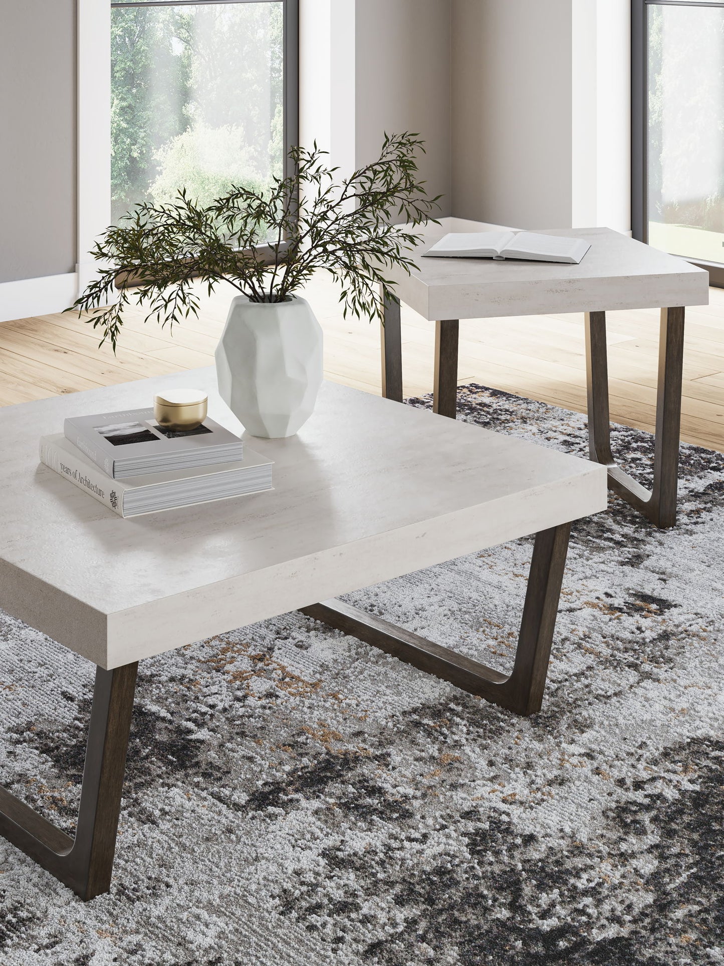 Westenfort - Occasional Table Set (Set of 2) - Espresso / Gray