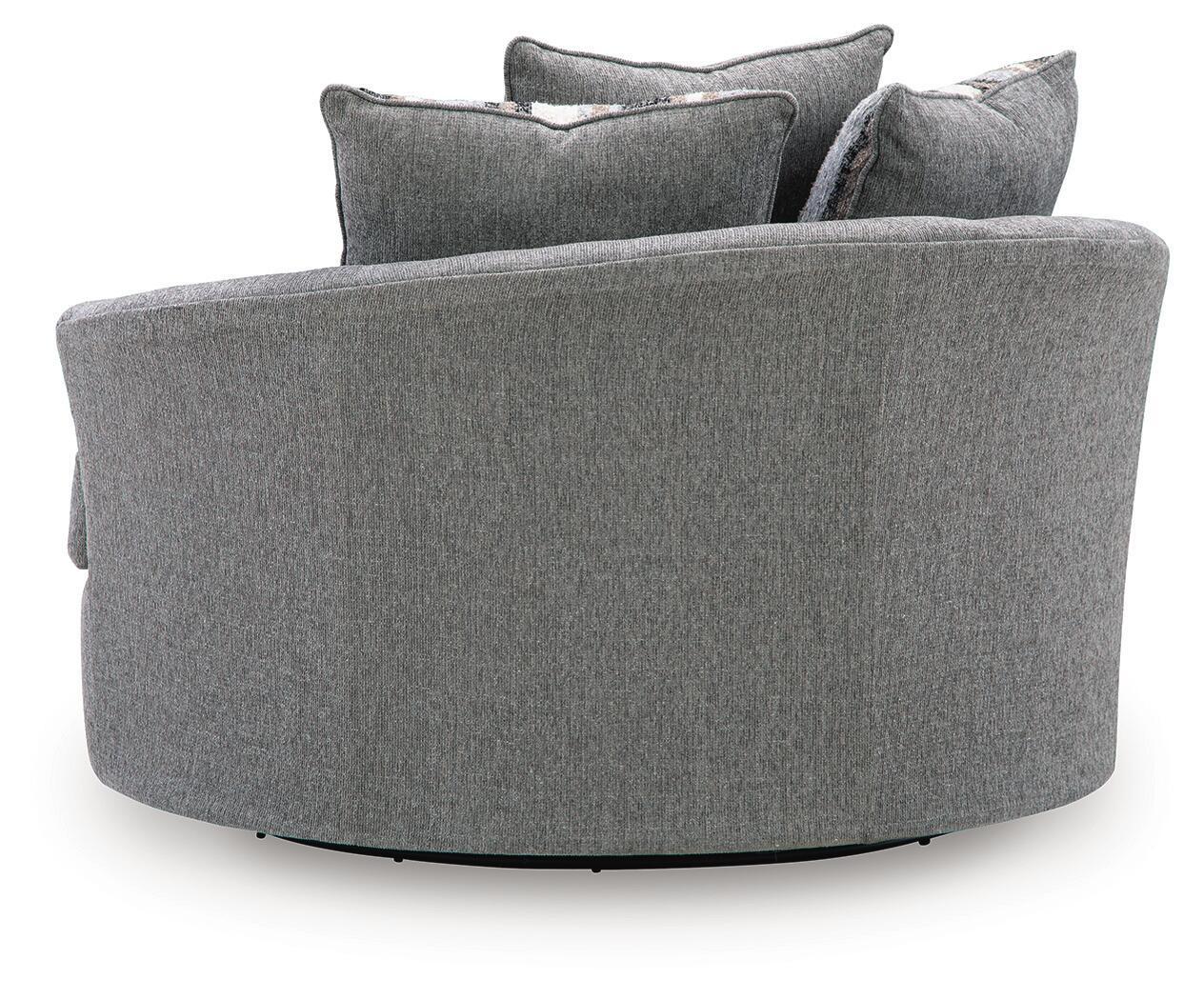 Creston Heights - Oversized Swivel Accent Chair - Smolder