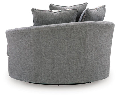 Creston Heights - Oversized Swivel Accent Chair - Smolder
