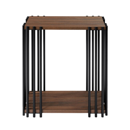 Vertex - Rectangular 3 Piece Occasional Set (1 Coffee & 2 End Tables) - Brown / Black
