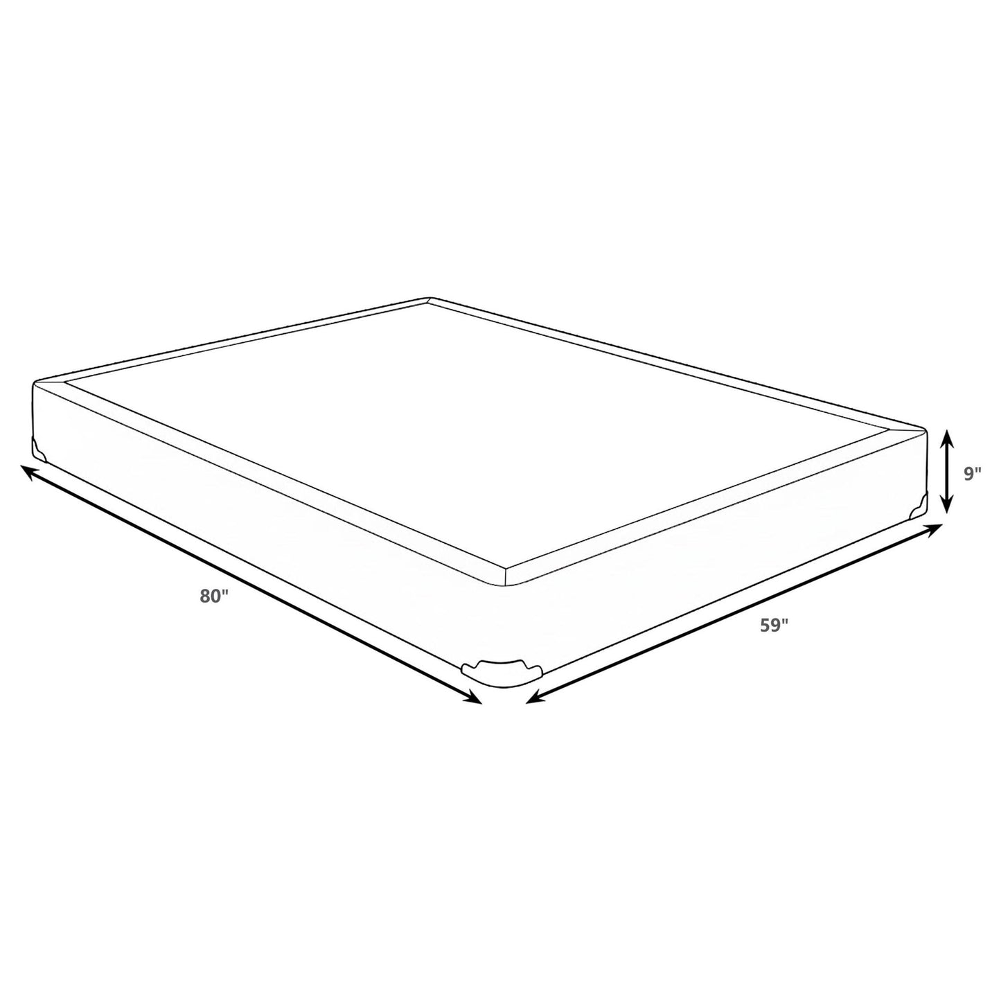 Mercer 9-inch Queen Standard Box Spring Foundation