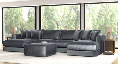 Remington - Modular Sofa And Cocktail Ottoman - Slate