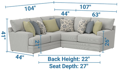 Stockbridge - Sectional With Comfort Coil Seating And 9 Accent Pillows Included