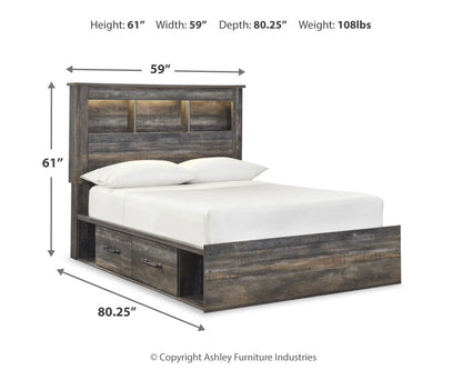 Drystan - Panel Bookcase Bed