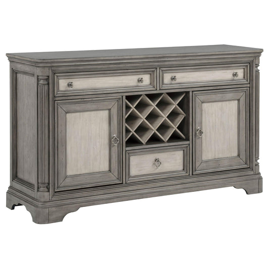Cresswell 2-door 3-drawer Wine Storage Buffet Weathered Taupe