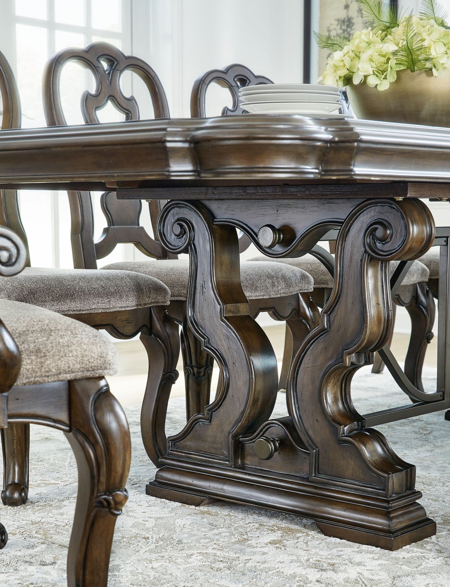 Maylee - Dining Extension Table - Dark Brown
