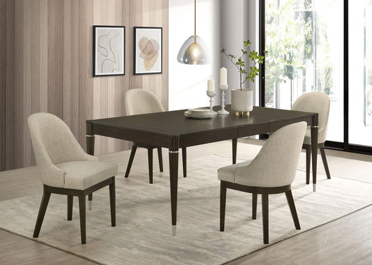 Reseda 5-piece Rectangular Dining Set Ash Brown