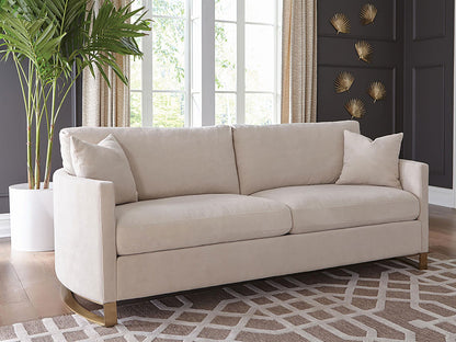 Corliss Upholstered Curved Track Arm Sofa Beige