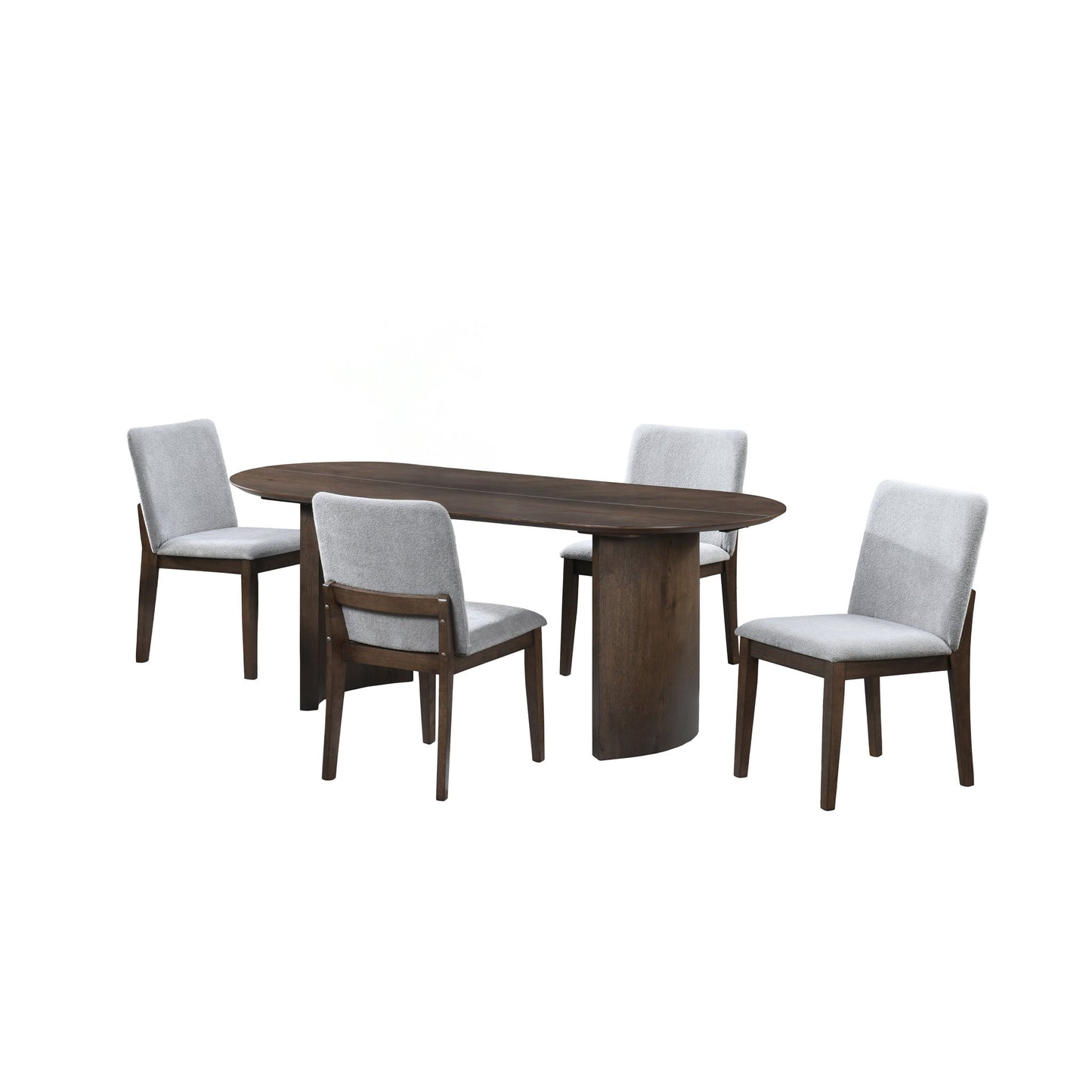 Kody - 79" Oval Fixed-Top Dining Table Set
