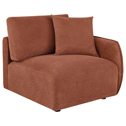 Elysia Fabric Upholstered Modular RAF Chair Coral