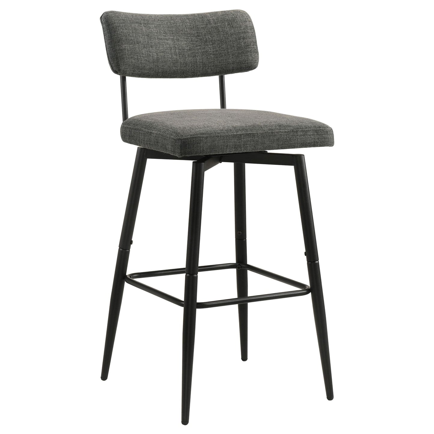 Levine Fabric Upholstered Swivel Bar Chair Grey (Set of 2)