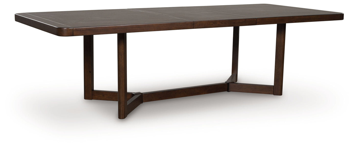 Dilenno - Rectangular Dining Room Extension Table - Dark Brown