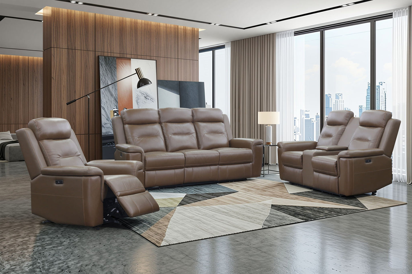 Keldon - Glider Recliner With Power Footrest - Brown