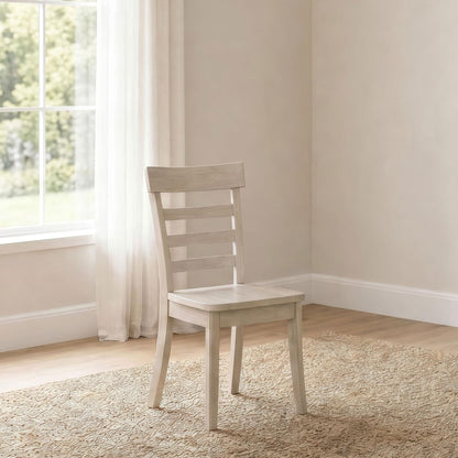 Orrison Ladder Back Dining Side Chair Linen (Set of 2)