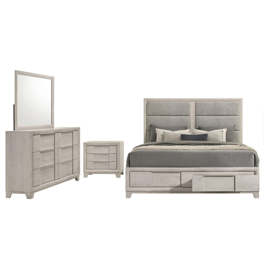 Farre 4-piece Queen Bedroom Set Washed Grey