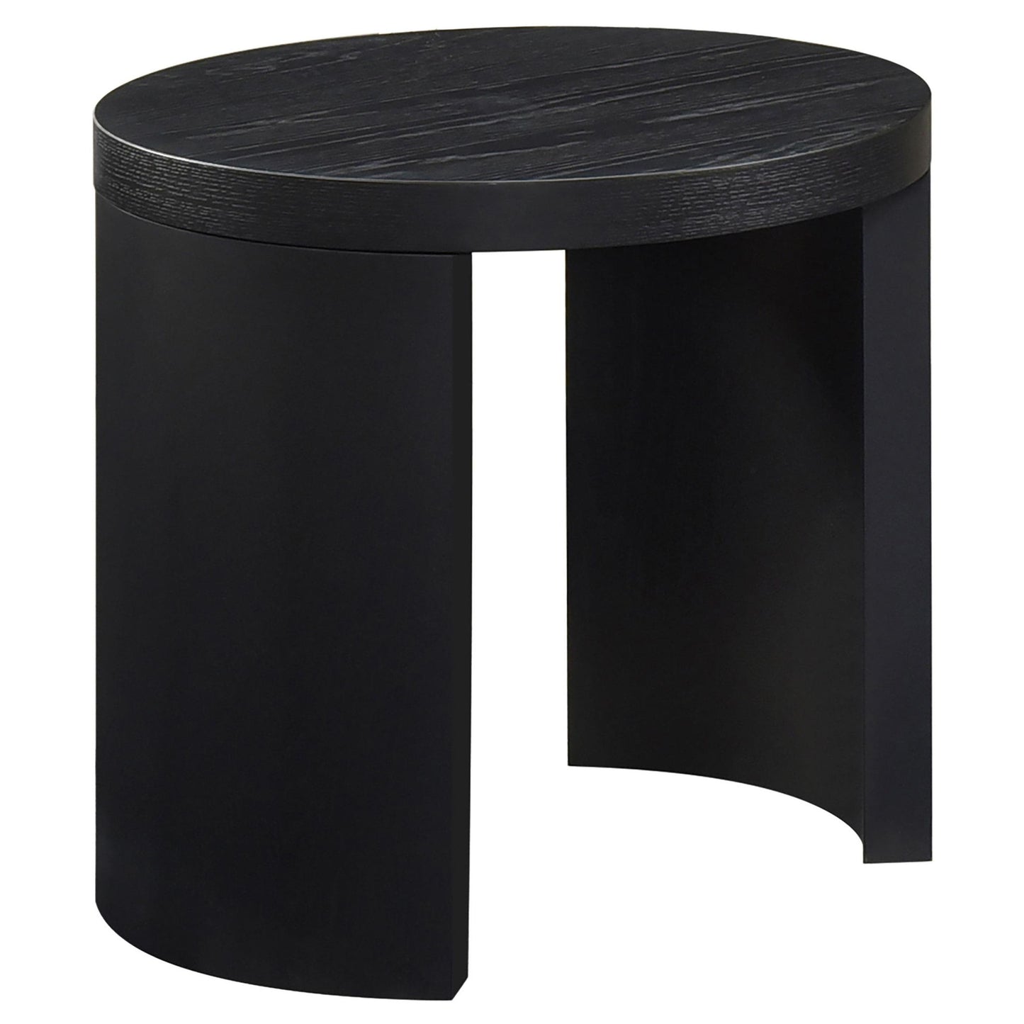 Sweeney 24-inch Round Wood Occasional Side End Table Black