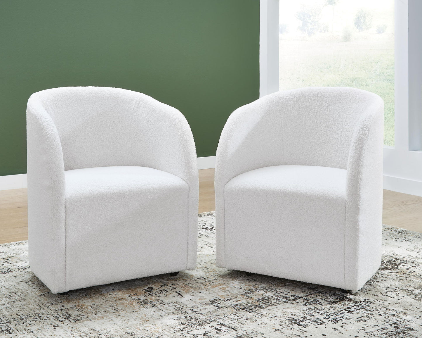 Rowanbeck - Dining Upholstered Arm Chair (Set of 2) - Ivory