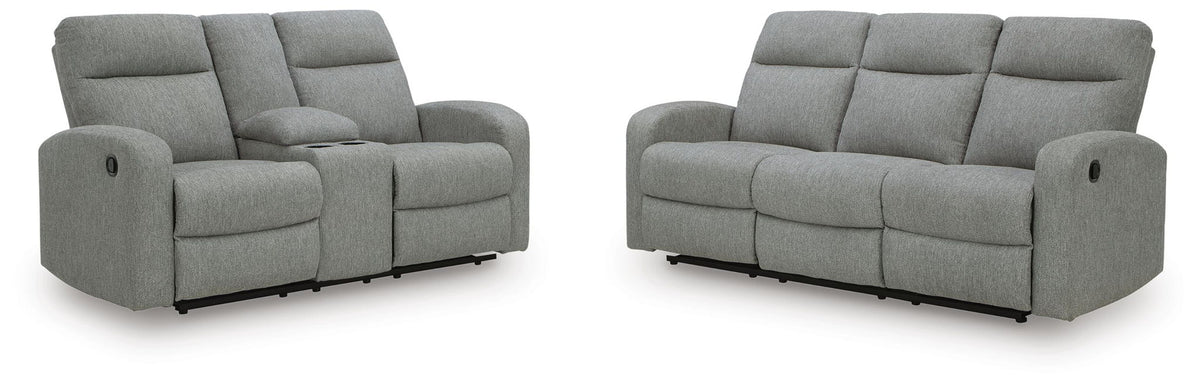 Gauntlet - 2 Pc. - Reclining Sofa And Loveseat - Sterling