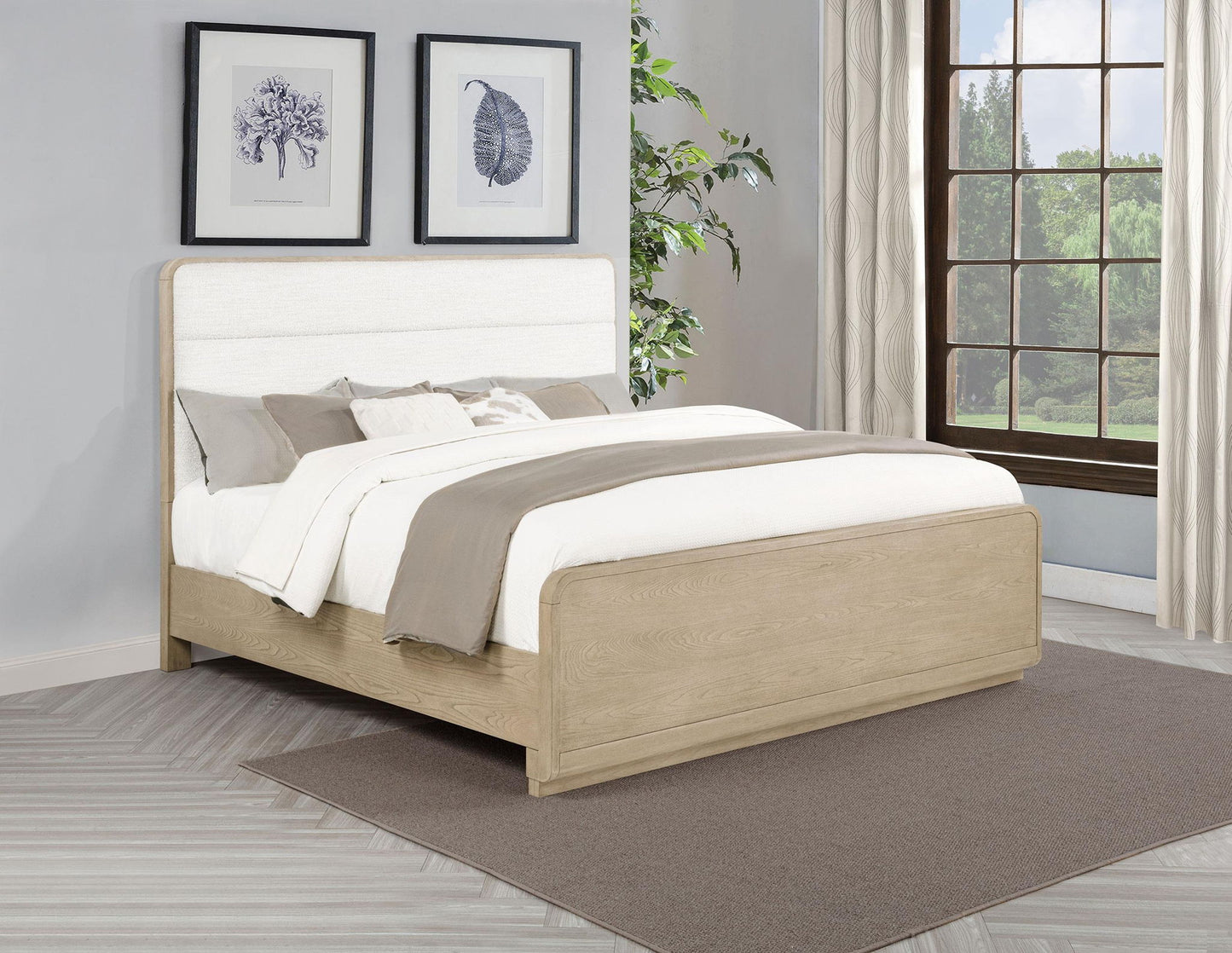 Ladera 56-inch Eastern King Panel Bed Light Elm
