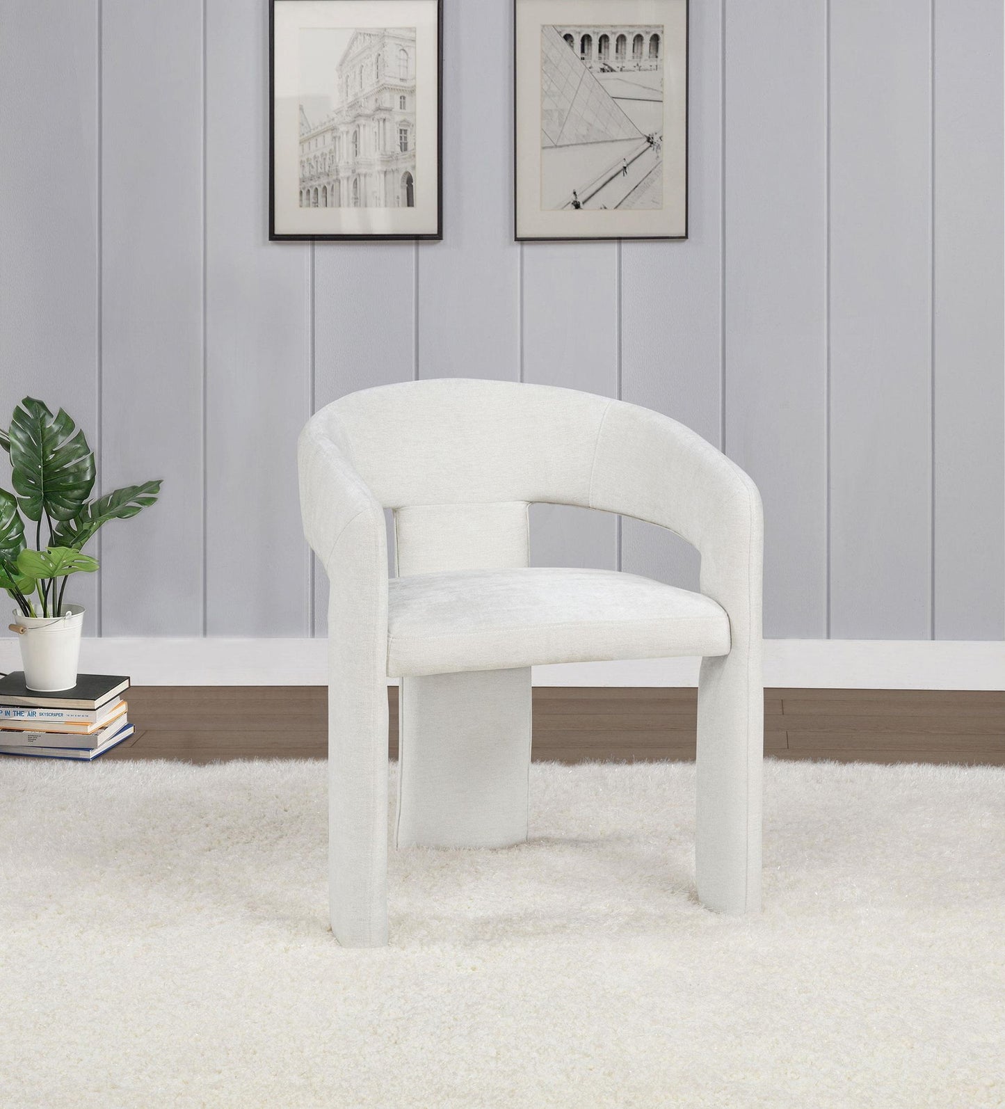 Carlow Upholstered Dining Arm Chair White (Set of 2)