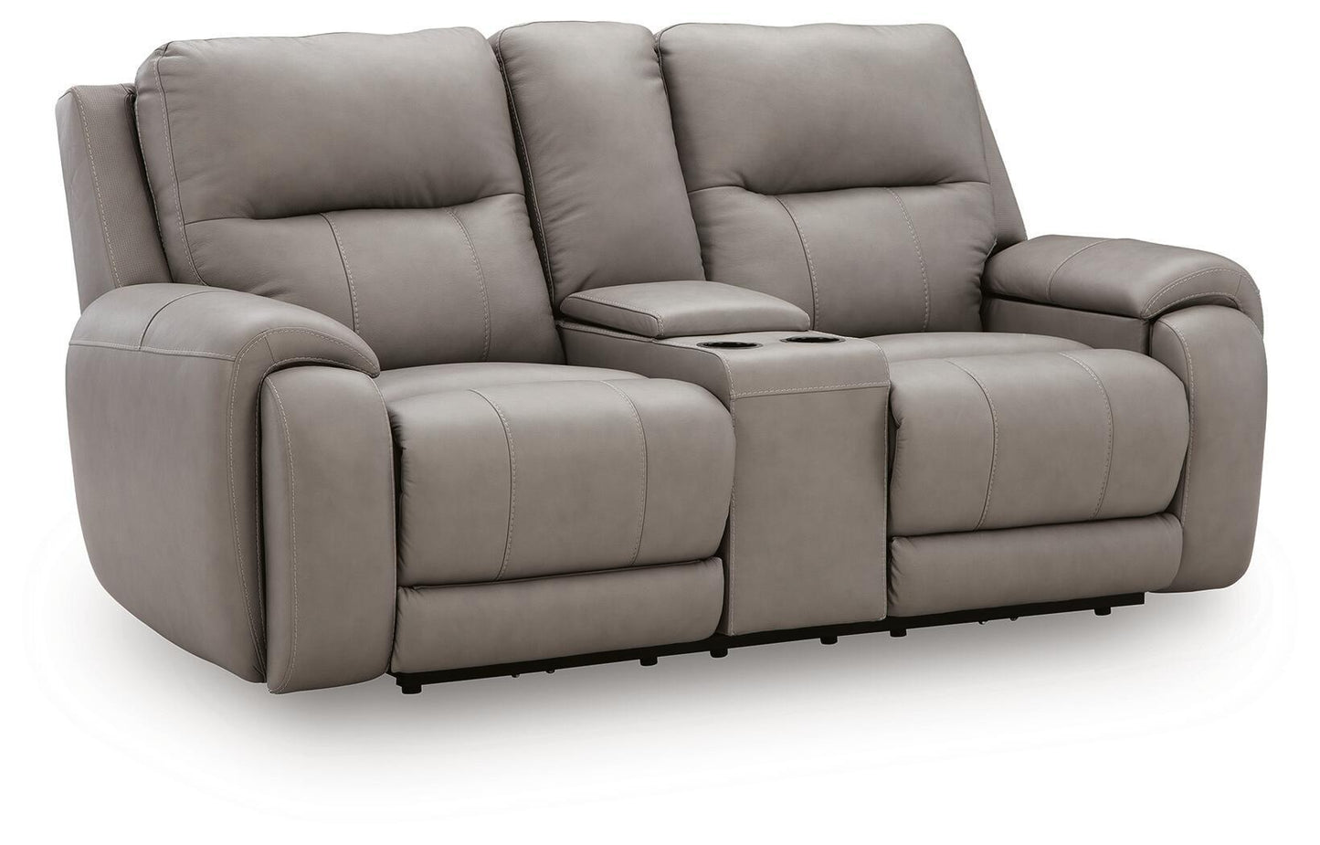 Real Moments - Power Reclining Loveseat With Audio Seating - Ash