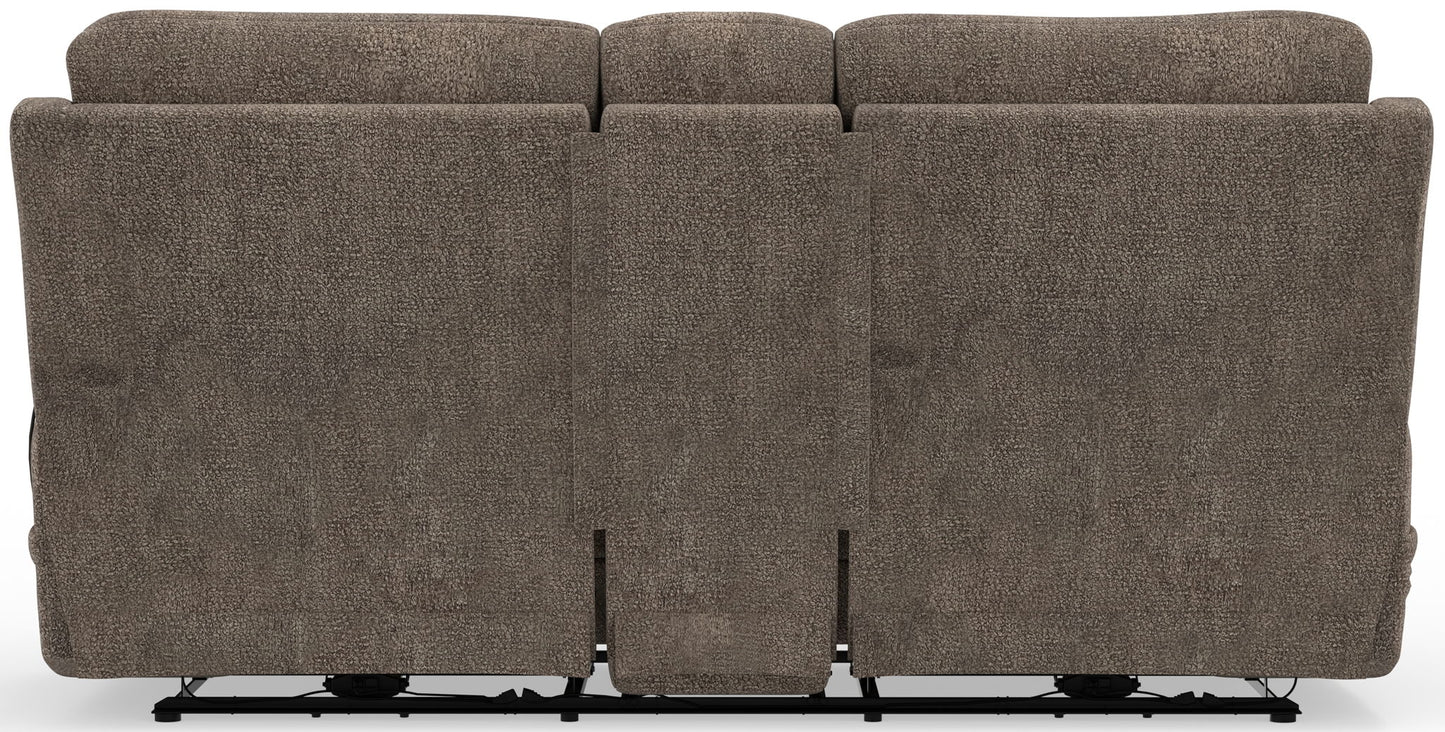 Joya - Power Headrest Power Lay Flat Reclining Console Loveseat With CR3 Heat/Massage/Lumbar/ZG