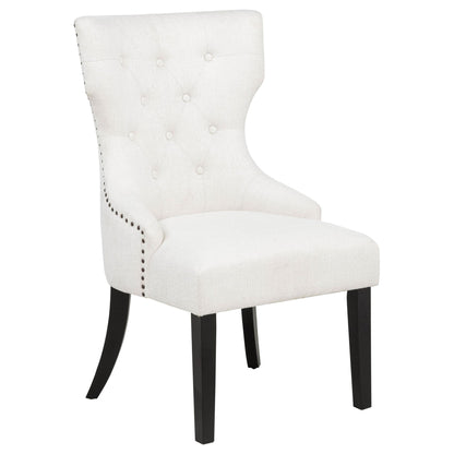 Baney Fabric Upholstered Dining Side Chair Cream and Black