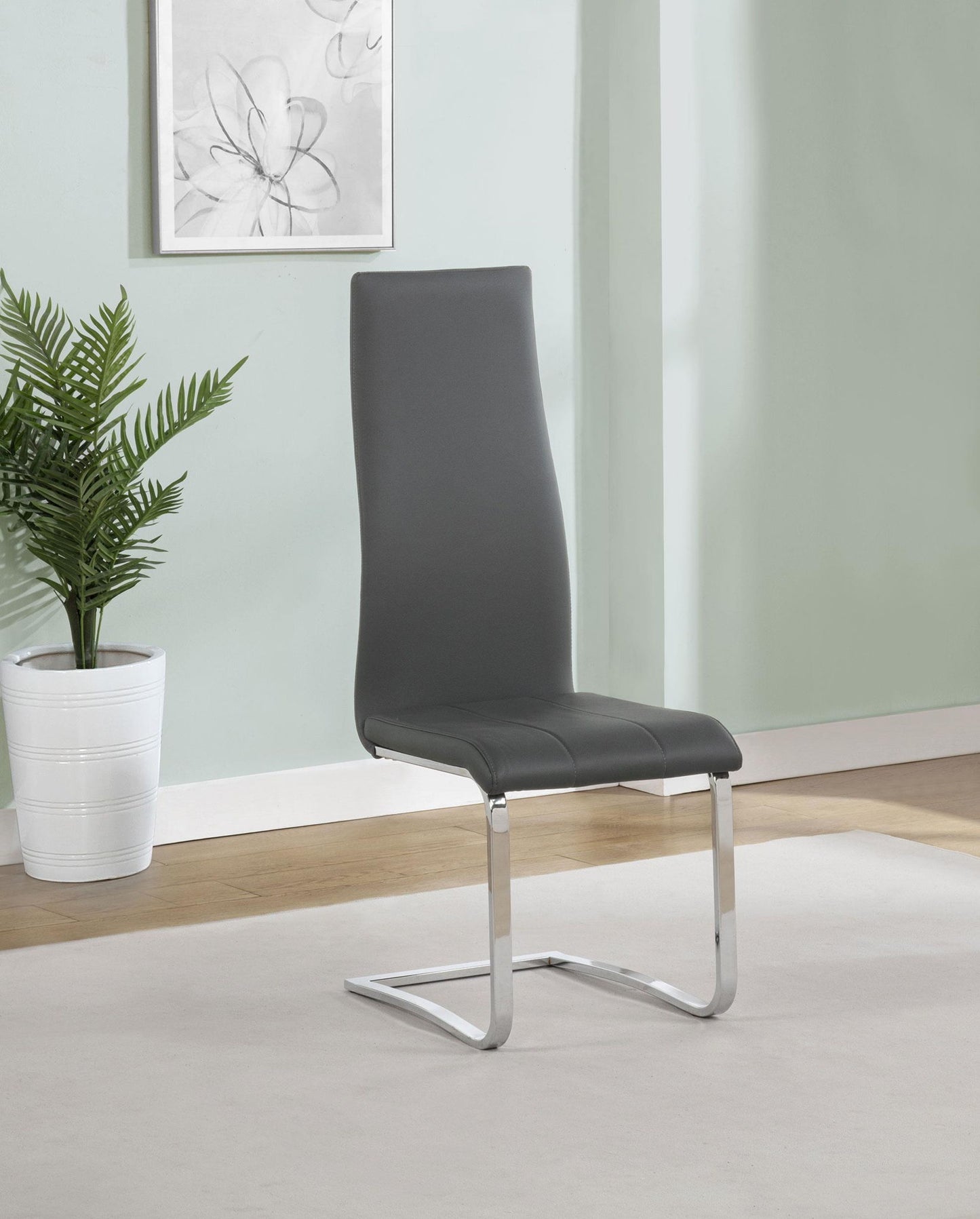Montclair Upholstered Dining Side Chair Grey (Set of 4)
