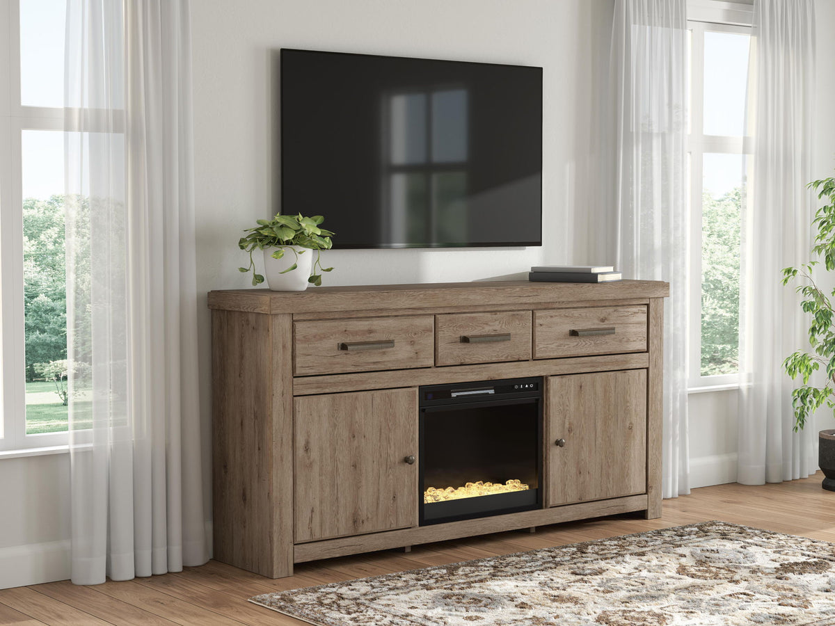 Garistyn - TV Stand With Fireplace Option