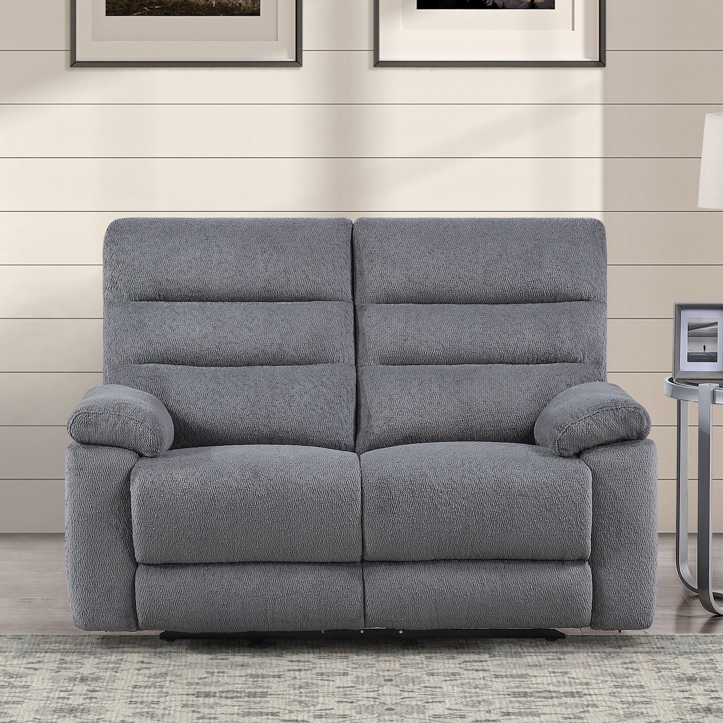 Cozy - Manual Recliner Loveseat - Gray