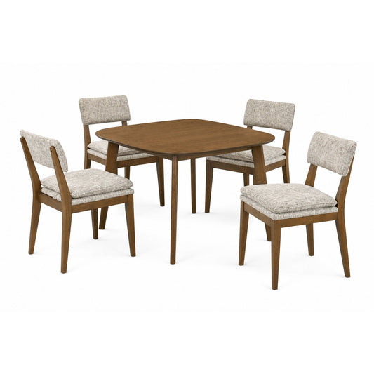 Miller - 39" Square Dining Table With 4 Side Chairs - Walnut